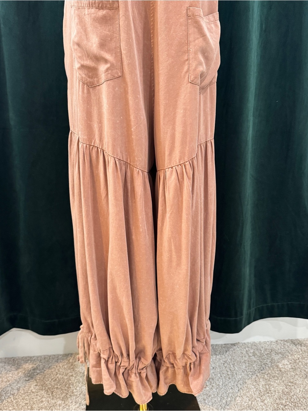 BlueVelvet NWT Oversized Bloomer Jumpsuit Mineral Wash Wood - Picture 8 of 14
